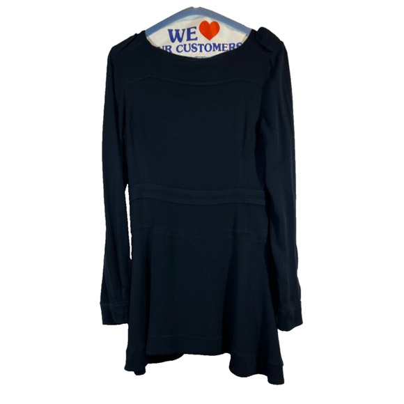 ALC dress long sleeve sz 8 Navy 100% Viscose USA 2012 Womens D5 - Picture 1 of 7